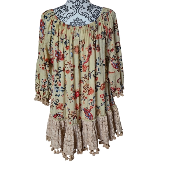 Mira boho oversized paisley tunic size small - Picture 2 of 13